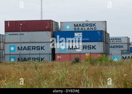 Gdansk's Deepwater Container Terminal 1 (DCT) in Gdansk, Poland Stock Photo
