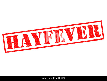 HAYFEVER red Rubber Stamp over a white background. Stock Photo