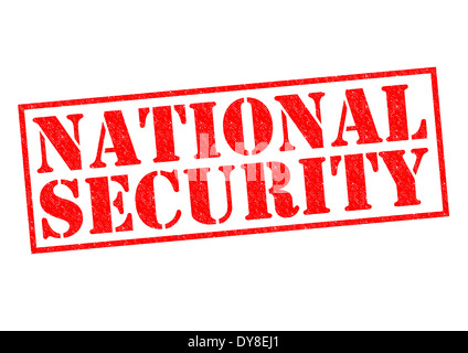 NATIONAL SECURITY red Rubber Stamp over a white background. Stock Photo