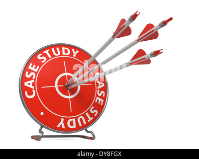 Case Study Concept - Hit Target. Stock Photo