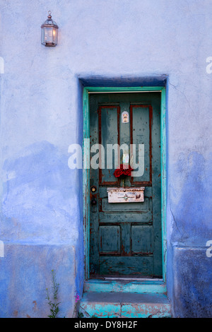 USA, Arizona, Tucson, Barrio Historico District, Colorful doorway. Stock Photo