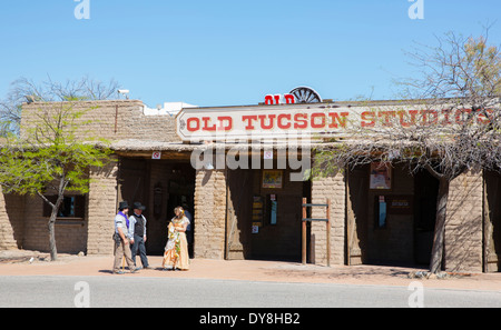 USA, Arizona, Tucson, Old Tucson Studios, entry. Stock Photo