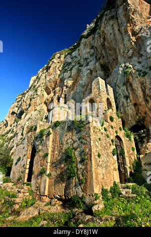 The 'hidden' byzantine church of Agitra ,Mani region, Lakonia prefecture, Peloponnese, Greece Stock Photo