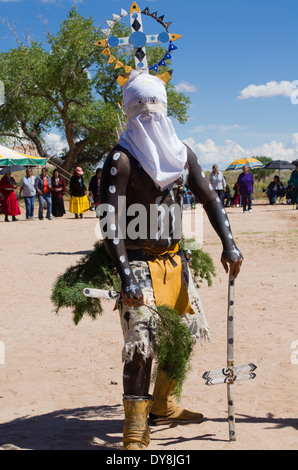 White Mountain Apache Crown Dancers at Utah Navajo Fair Elder Fest. Stock Photo