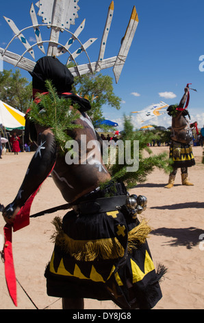 White Mountain Apache Crown Dancers at Utah Navajo Fair Elder Fest. Stock Photo