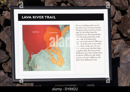 USA, Oregon, Willamette National Forest, Lava River Trail sign