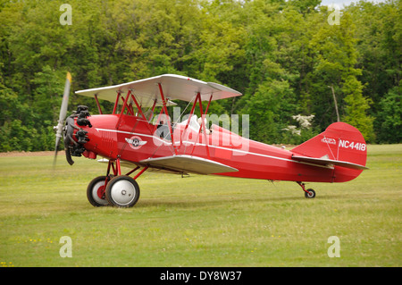 1928 Curtiss Wright TRAVEL AIR 4000 at the air show of La Ferte Alais Stock Photo