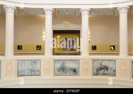 North America, Texas, USA, United States, America, Fort Worth, National Cowgirl, Hall of Fame, museum, interior, columns Stock Photo