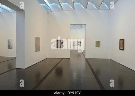 USA United States America Texas Houston The Merill Collection art museum modern Luc Tuymans gallery exhibition interior Stock Photo