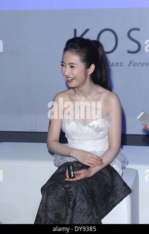 Taipei, China. 8th Apr, 2014. Actress Ariel Lin attends commmercial activity in Taipei, China on Tuesday April 8, 2014. © TopPhoto/Alamy Live News Stock Photo