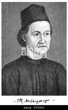 Johann or Johannes Geiler von Kaysersberg, 1445 - 1510, a Swiss-born priest, popular German preacher of the 15th century Stock Photo