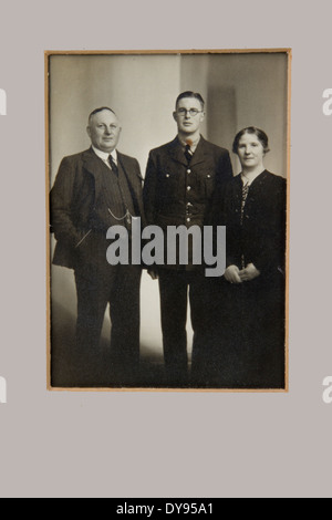 1940s family portrait photograph Stock Photo