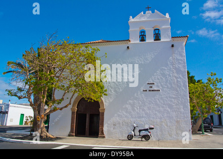 Iglesia de Nuestra Señora de los Remedios church, Yaiza, Lanzarote, Canary Islands, Spain, Europe Stock Photo