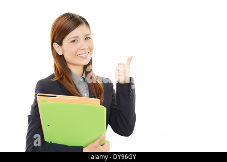 Smiling female office worker Stock Photo