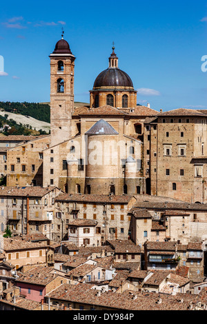 The Walled City of Urbino, Le Marche, Italy Stock Photo