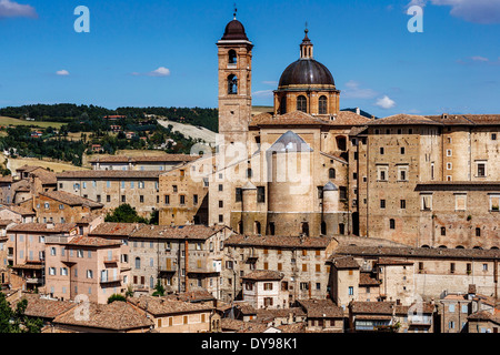 The Walled City of Urbino, Le Marche, Italy Stock Photo