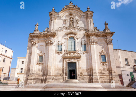 The Church of San Francesco d'Assisi, Matera, Basilicata, Italy Stock Photo