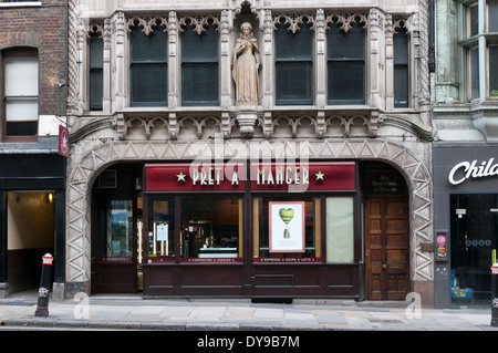 Branch of Pret a Manger in Mary Queen of Scots House in Fleet Street, London. Stock Photo
