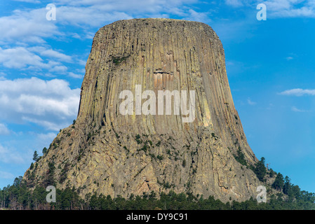 Devil's Tower, National Monument, Wyoming, USA, United States, America, rock Stock Photo