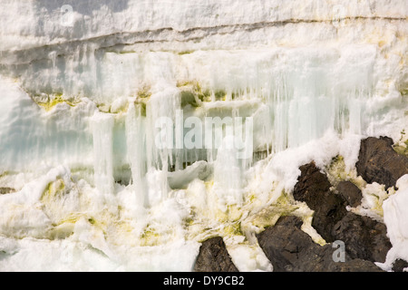 Melting ice at Suspiros Bay on Joinville Island just off the Antarctic Peninsular. Stock Photo