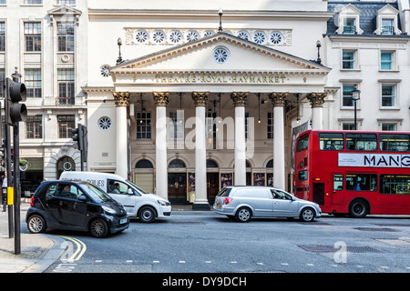 Theatre Royal Haymarket - West End playhouse. A  Grade l listed building designed by John Nash, London, UK Stock Photo