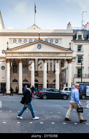 Theatre Royal Haymarket - West End playhouse. A  Grade l listed building designed by John Nash, London, UK Stock Photo