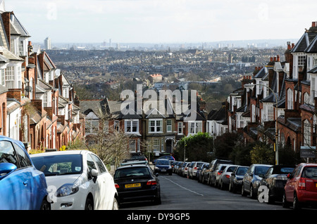 View over London from Muswell Hill, London England Britain UK Stock Photo