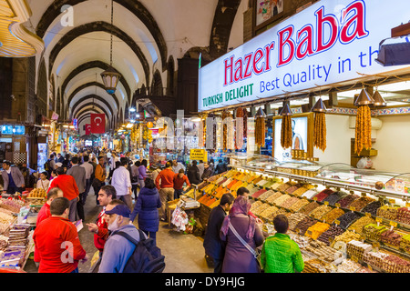 Istanbul market. The Spice Bazaar (Misir Carsisi or Egyptian Bazaar), Eminonu district, Istanbul,Turkey Stock Photo