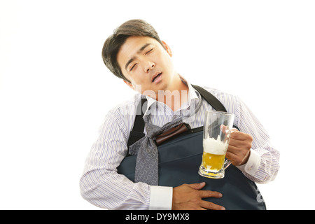 Portrait of a drunken man Stock Photo