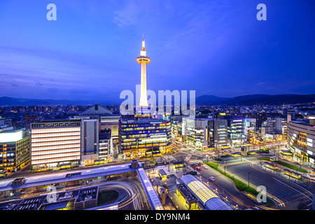 Kyoto, Japan modern skyline. Stock Photo