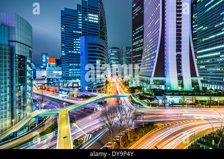 Tokyo, Japan office buildings in Shinjuku. Stock Photo