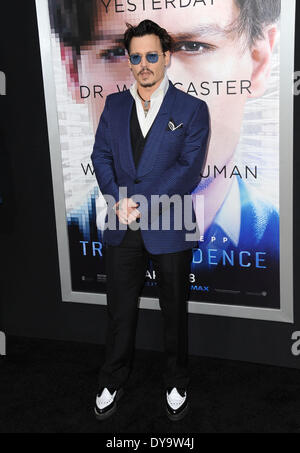 Los Angeles, California, USA. 10th Apr, 2014. Johnny Depp attending the Los Angeles Premiere of ''Transcendence'' held at the Regency Village Theater in Westwood, California on April 10, 2014. 2014 Credit:  D. Long/Globe Photos/ZUMAPRESS.com/Alamy Live News Stock Photo