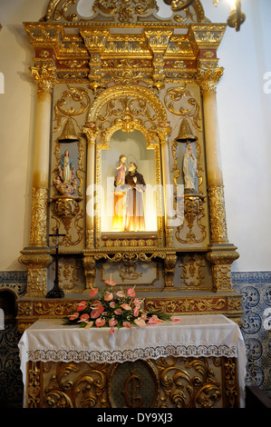 Madalena do mar church interior, Madeira Portugal Stock Photo