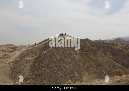 Zhangye National Geopark in Gansu Province, China. Stock Photo