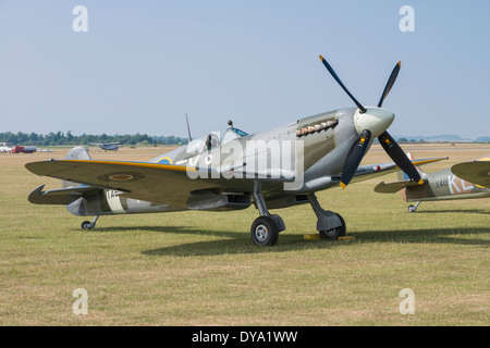 Supermarine Spitfire Mk IX at the Flying Legends Airshow, Imperial War Museum Duxford Stock Photo