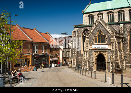 UK, England, Norfolk, Norwich, Tombland, St George’s Street, The Halls Stock Photo