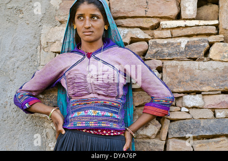 Rabari woman , Janan , Kutch ,India Stock Photo