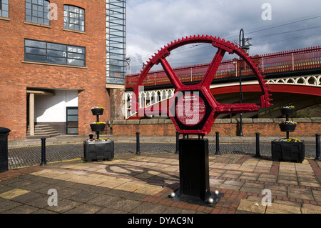 Site of the Grocer's Warehouse, where coal was unloaded from the Bridgewater Canal, Castlefield, Manchester, England, UK Stock Photo