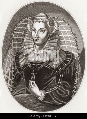 Mary, Queen of Scots, 1542 –1587, aka Mary Stuart or Mary I of Scotland. Stock Photo