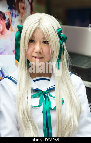 Akihabara sales girl Stock Photo