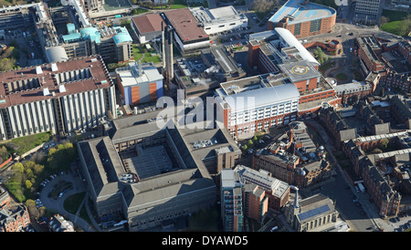 aerial view of Leeds General Infirmary in Leeds, West Yorkshire Stock Photo