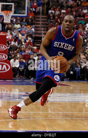 Philadelphia 76ers guard James Anderson (9) fouls Oklahoma City Thunder ...
