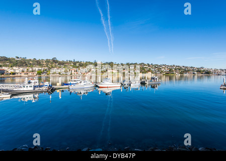 Harbor Police boat dock at San Diego Bay. San Diego, California, United States. Stock Photo