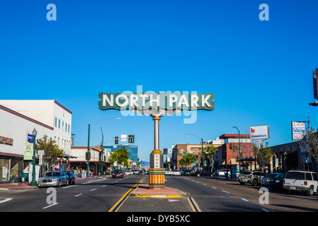 North Park street sign. San Diego, California, United States. Stock Photo