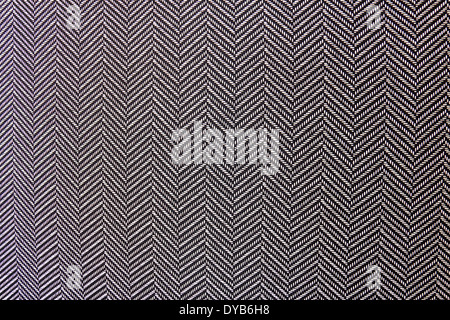 Black and white Herringbone Textile Texture Stock Photo