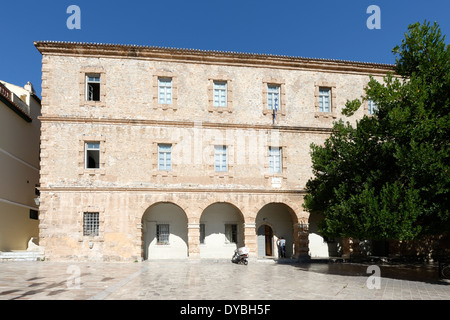 The 18th century former Venetian arsenal now used as Archaeological Museum Nafplio Peloponnese Greece located in Stock Photo