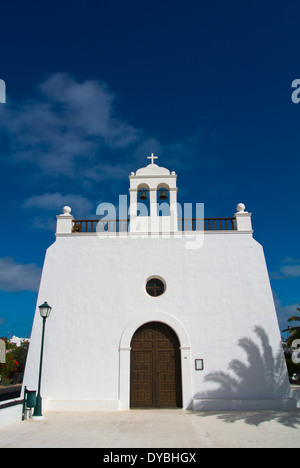 Iglesia de San Isidro Labrador church, Uga, Yaiza county, Lanzarote, Canary Islands, Spain, Europe Stock Photo