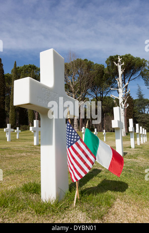 American 2nd World War Cemetery and Memorial, Falciani, Florence, Tuscany, Italy Stock Photo