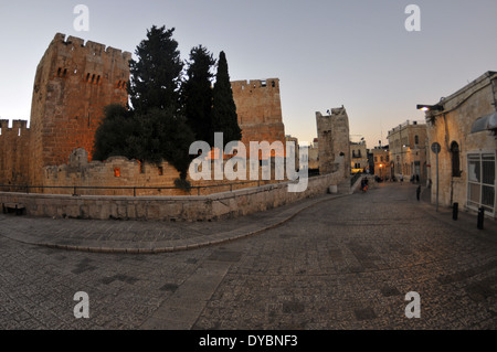 Tower of David Museum, Old city of Jerusalem, Israel Stock Photo