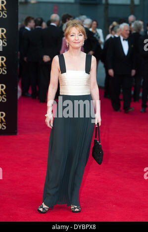 London, UK, 13th Apr, 2014. Actress Lesley Manville arrives at the Laurence Olivier Awards held at the Royal Opera House in Central London, on Sunday April 13, 2014. Credit:  Heloise/Alamy Live News Stock Photo